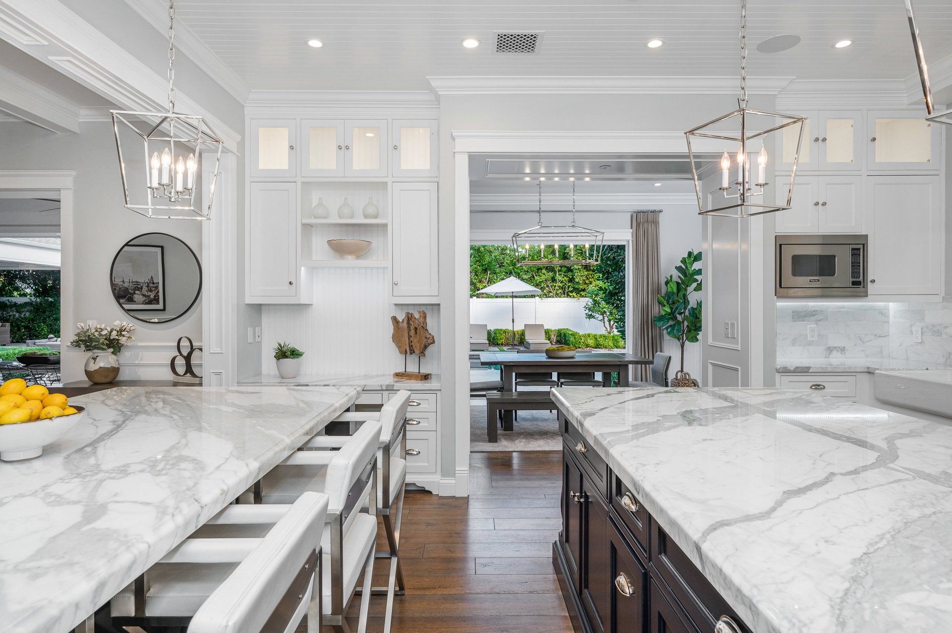 Custom kitchen remodel in Grayslake, IL by Century Kitchens & Bath featuring transitional shaker cabinetry and quartz island